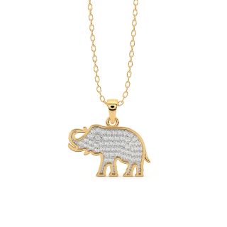 Baby Elephant Diamond Pendant